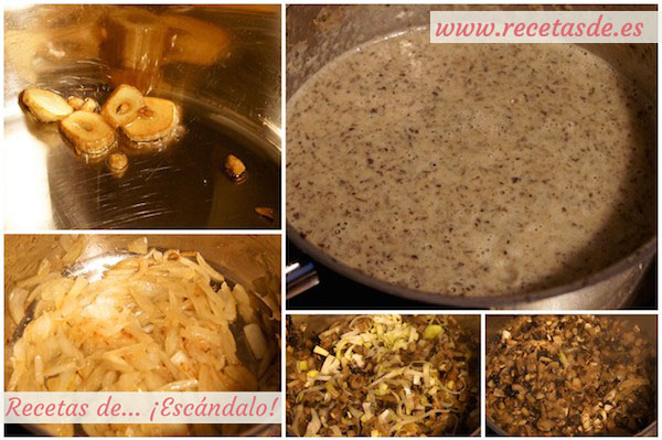 Receta de crema de champiñones y setas casera