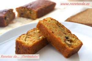 Bizcocho de zanahoria y nueces fácil