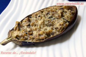 Berenjenas rellenas de champiñones