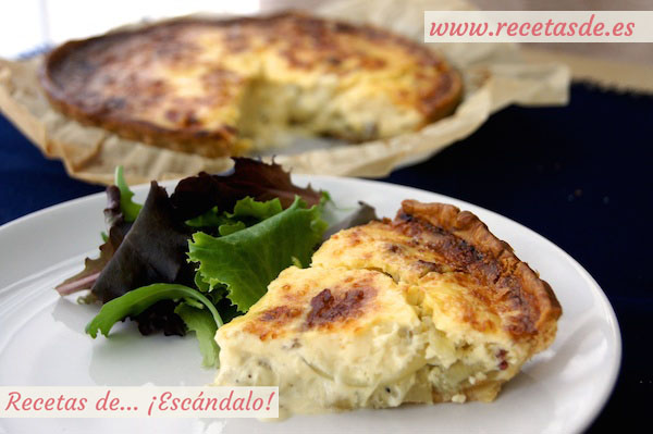 Quiche de jamón ibérico, cebolla caramelizada y queso manchego