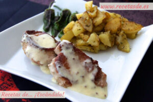 Solomillo de cerdo con salsa de mostaza y miel