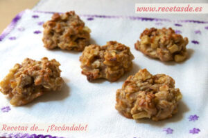 Galletas de avena caseras con manzana y nueces