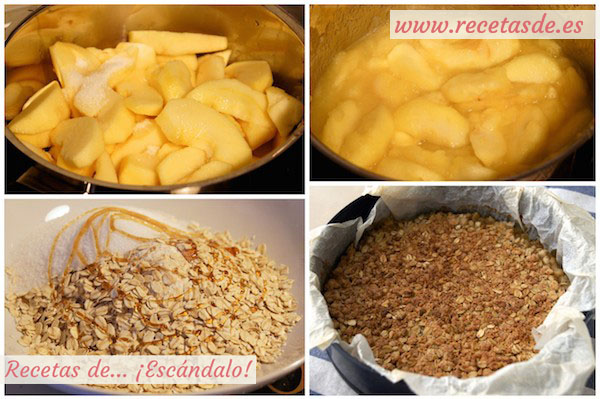 Receta de crumble de manzana
