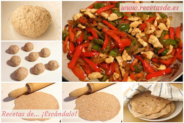 Cómo hacer fajitas de pollo mexicanas