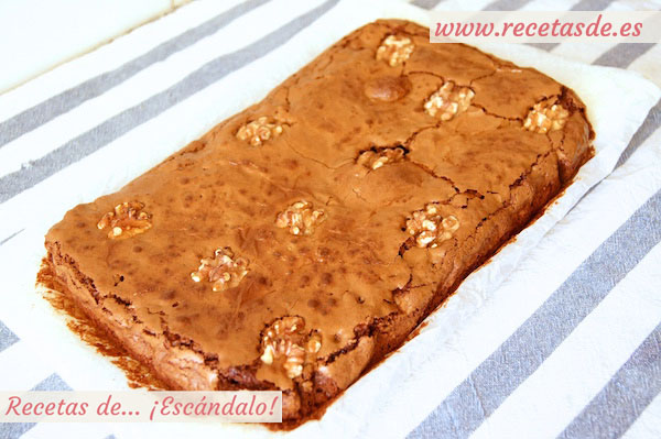 Brownie de chocolate y nueces