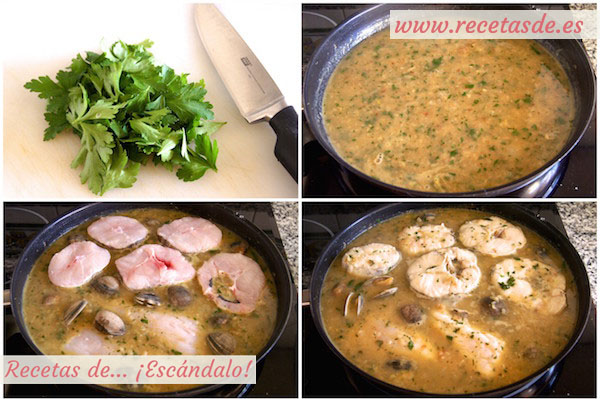 Cómo hacer merluza en salsa verde con almejas, muy fácil