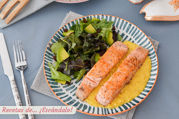 Como hacer salmon a la plancha jugoso con salsa cremosa de naranja