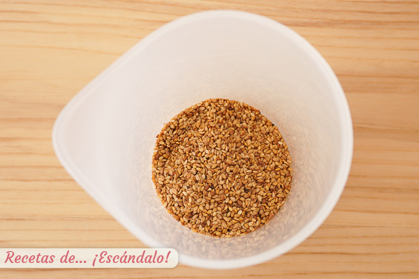 Semillas de sesamo tostado tahini