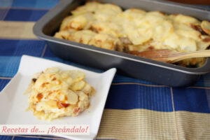 Patatas al horno gratinadas o tartiflette