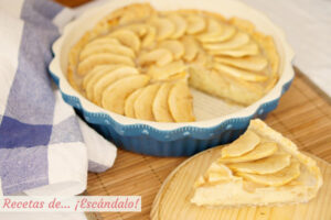 Tarta de manzana con crema pastelera y masa quebrada