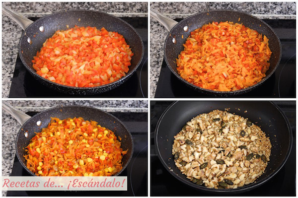 Verduras para la ensalada de quinoa