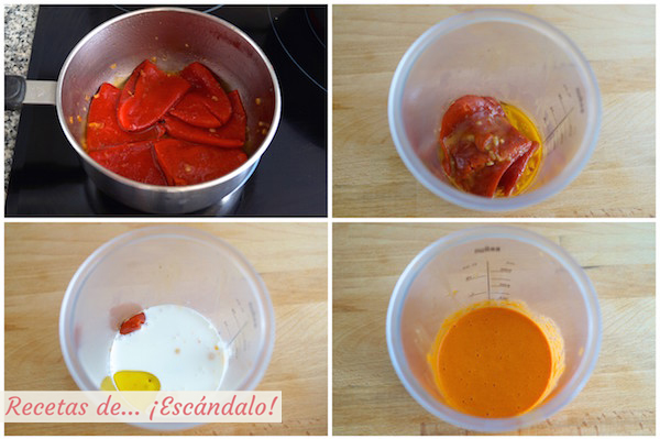 Receta de salsa de pimientos del piquillo