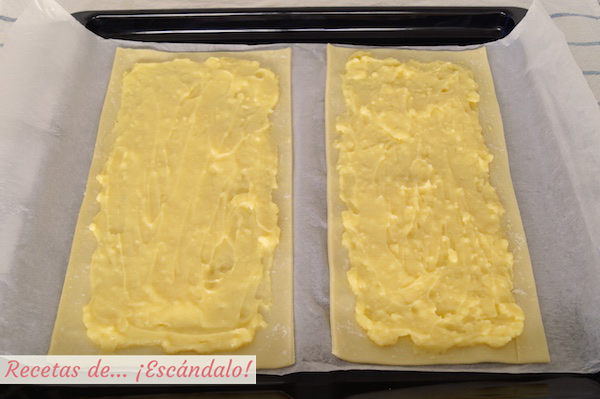 Hojaldre y crema pastelera