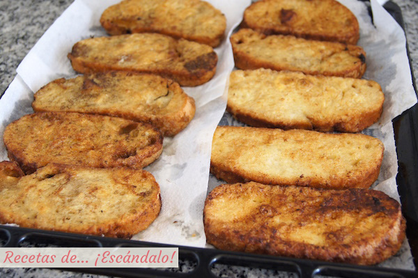 Torrijas recien fritas