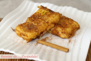 Leche frita casera. Receta tradicional