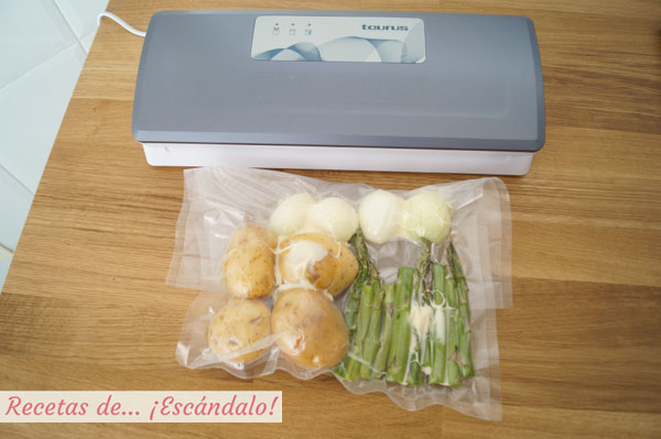 Verduras envasadas al vacio