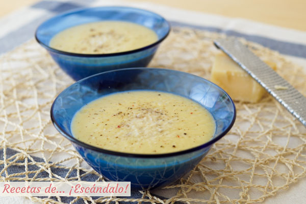 Receta de pure de calabacin y puerros con queso