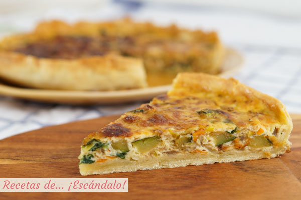 Quiche de verduras y queso