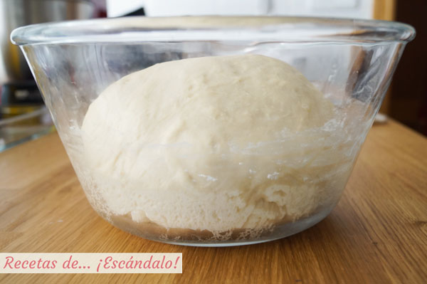 Masa fermentada de pan de jamon