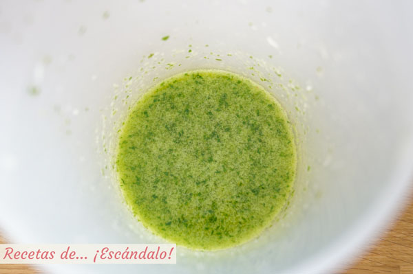 Salsa verde para las zamburinas