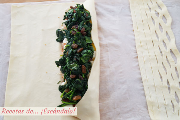 Hojaldre rellenos salado