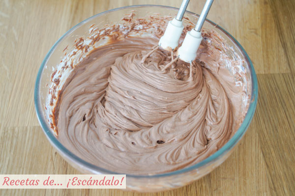 Relleno tarta turron de chocolate y queso