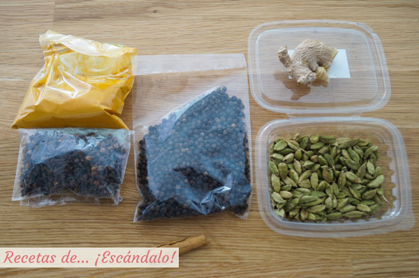 Especias para golden milk o leche dorada