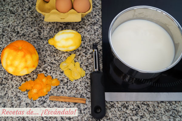 Ingredientes crema catalana