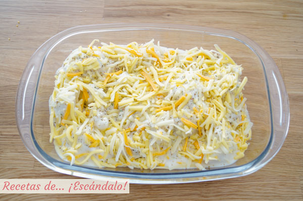 Coliflor al horno con bechamel y queso