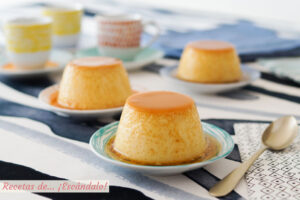 Flan de queso casero y cremoso. Receta muy fácil