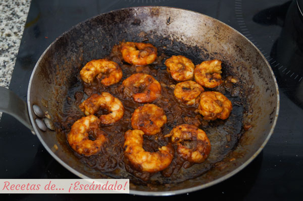 Gambas salteadas