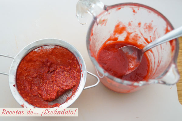 Salsa de frambuesas