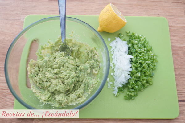 Ingredientes guacamole casero