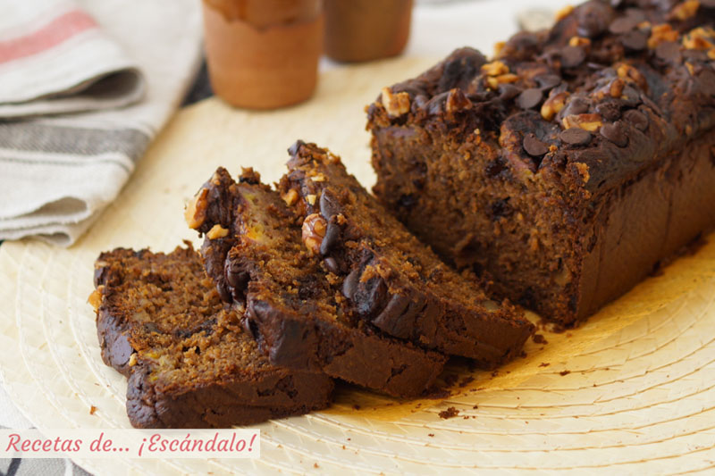 Banana bread o pan de platano, un bizcocho humedo irresistible