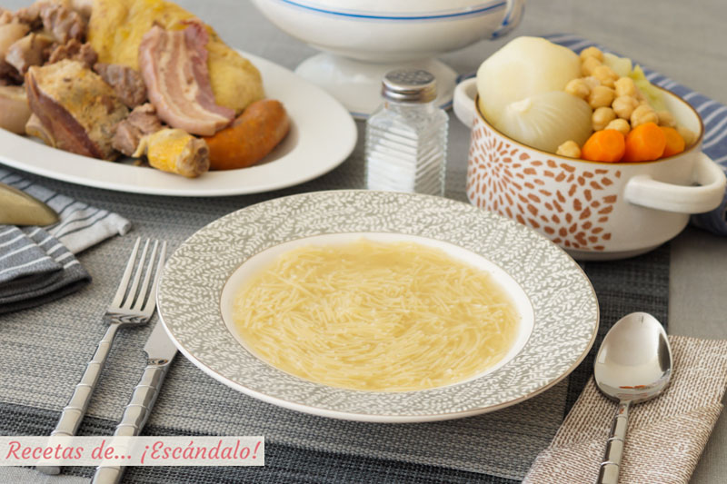 Cocido madrileno. Receta tradicional, facil y deliciosa