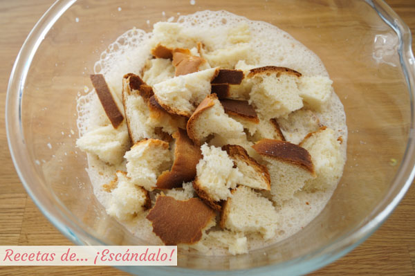 Ingredientes pan de calatrava o pudin de pan