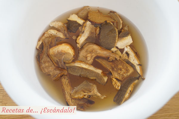 Boletus edulis hidratados