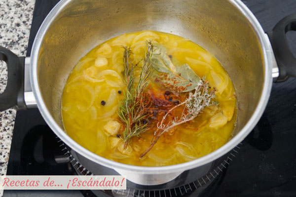 Ingredientes escabeche de sardinas