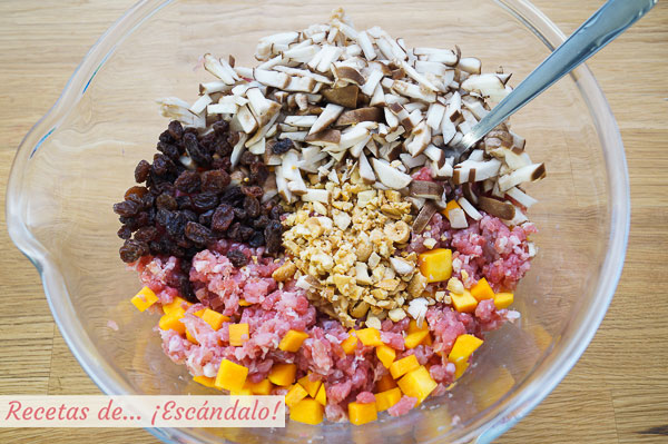 Relleno para pollo deshuesado