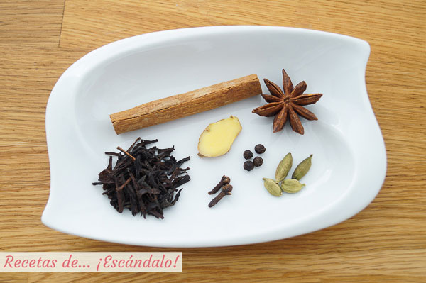 Ingredientes te chai