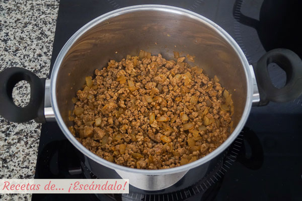 Ingredientes chili con carne
