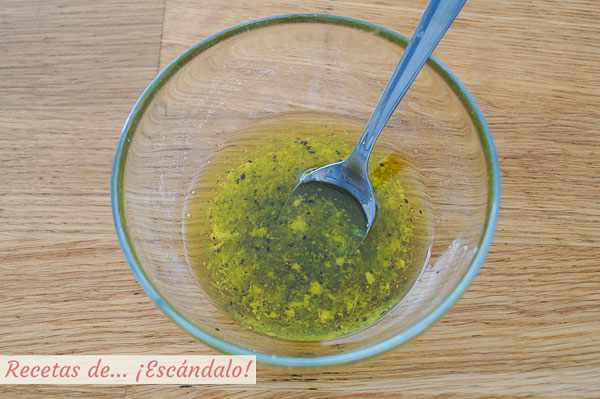 Así queda el aliño para las verduras