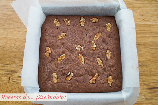Brownie casero de chocolate
