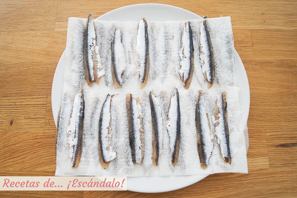 Anchoas caseras en salazon