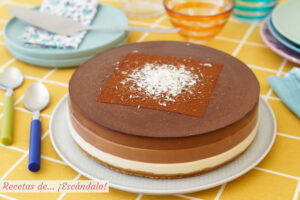 Tarta tres chocolates con Thermomix, facilísima y con un resultado de 10
