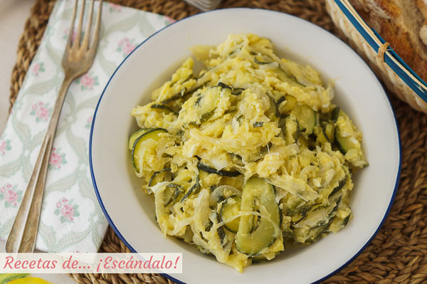 Como hacer zarangollo murciano, una receta tradicional de la huerta muy sencilla y rica