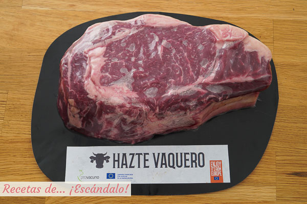 Carne de vacuno chuleton de ternera