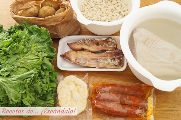 Ingredientes caldo gallego tradicional