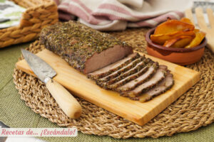 Lomo a la sal con especias, jugoso y rico. Receta muy fácil paso a paso