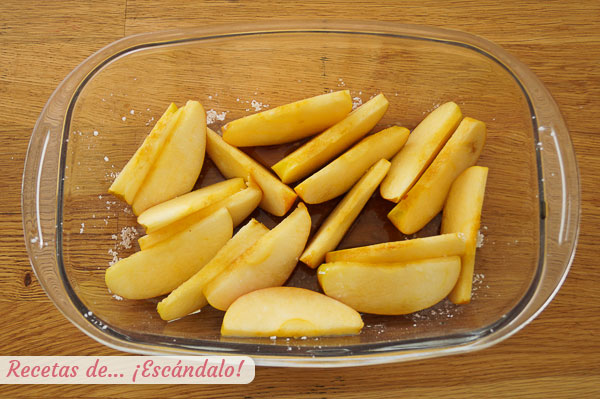 Manzanas caramelizadas al horno